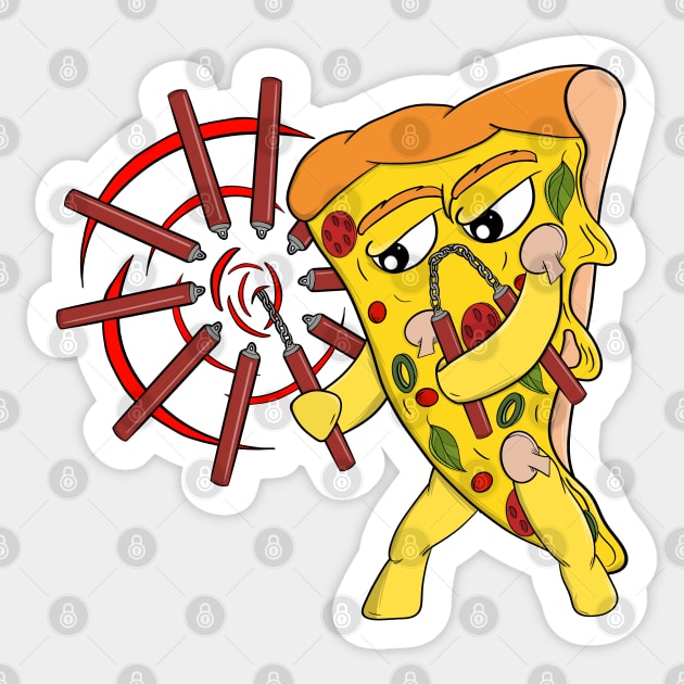 Funny Martial Arts Pizza Sticker by DiegoCarvalho